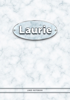 Paperback Laurie - Lined Notebook: College Ruled Blank Pages Plus Extra Date Neutral Calendar (12 Months) and Notepad Sketch Designs. Cover Print White M Book