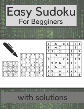 Paperback Easy Sudoku For Begginers with solutions: Puzzle Books Color Puzzles Activity Brain Difficulty Level Levels Different Solution For Gift Gifts Book