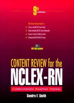 Paperback Content Review for the NCLEX-RN: Computerized Adaptive Testing (Book with Diskette) Book