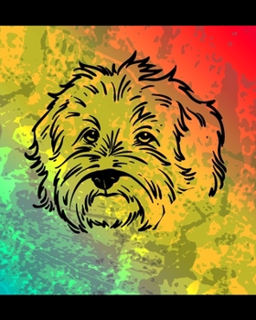 Bichon Frise Color Burst Notebook: Dog Lovers Blank Lined Journal Note Pad 8x10