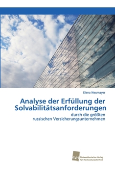 Paperback Analyse der Erfüllung der Solvabilitätsanforderungen [German] Book