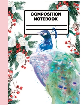 Notebook: Watercolor Flower Notebook College Ruled Jounal Set For Kids Child,Boys And Girls.One Subject School Exercise Book-Pink Birds Watercolor ... Watercolor Flower love Composition Notebooks