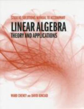 Paperback Ssg- Linear Algebra: Theory & Appl Student Sol Manual Book