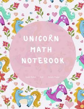 Paperback Unicorn Math Notebook: 5x5 Graph Ruled Paper, 8.5 x 11 Inches, 100 Pages, Made in USA Book
