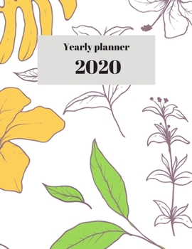 Paperback 2020 Yearly planner: nature themed calendar & organizer - 148 pages, 8,5" x 11" (version 12) Book