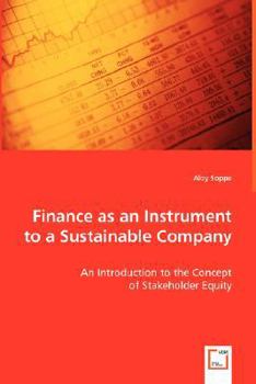 Paperback Finance as an Instrument to a Sustainable Company Book