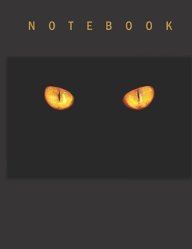 Notebook: College Ruled - 8.5 x 11 Inches - 100 Pages - For School, Office, Home - Cat Eyes