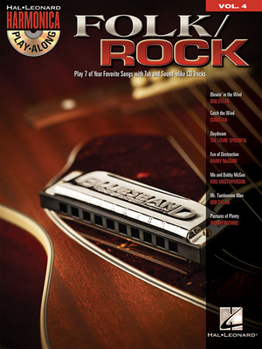 Paperback Folk/Rock: Harmonica Play-Along Volume 4 Book