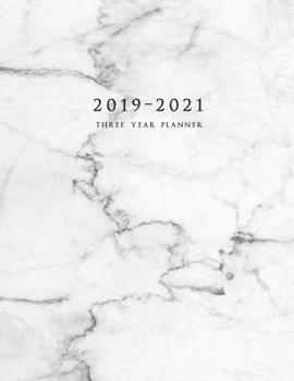 Paperback 2019-2021 Three Year Planner: Large Weekly Planner with To-Do List (Marble Cover Volume 1) Book