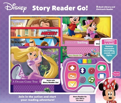 Disney - Mickey, Minnie, Toy Story and More! Story Reader Go! Electronic Reader and 8-Book Library - PI Kids