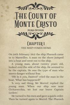 Paperback The Count Of Monte Cristo Journal Notebook: (Spanish Novel Diary 6x9) Book