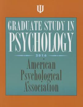 Paperback Graduate Study in Psychology 2016 Book