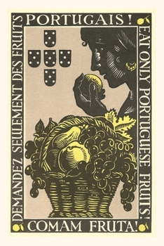 Paperback Vintage Journal Eat Only Portuguese Fruit, Woodcut Book