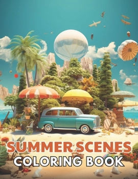 Paperback Summer Scenes Coloring Book: 100+ New and Exciting Designs Suitable for All Ages Book