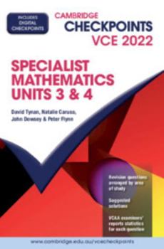 Paperback Cambridge Checkpoints VCE Specialist Mathematics Units 3&4 2022 Book