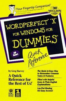 Paperback Qp WordPerfect X for Windows for Dummies Book