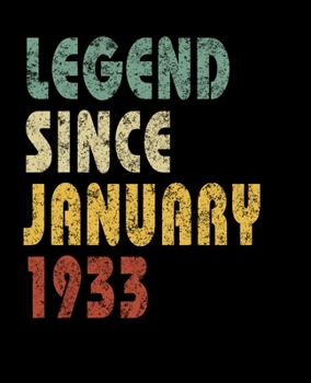 Paperback Legend Since January 1933: Retro Birthday Gift Notebook With Lined Wide Ruled Paper. Funny Quote Sayings 7.5 x 9.25 Notepad Journal For Taking No Book
