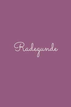 Radegunde: notebook with the name on the cover, elegant, discreet, official notebook for notes, dot grid notebook,