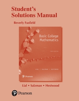 Paperback Student Solutions Manual for Basic College Mathematics Book