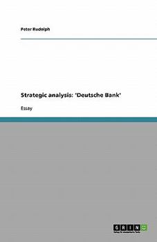 Paperback Strategic analysis: 'Deutsche Bank' Book