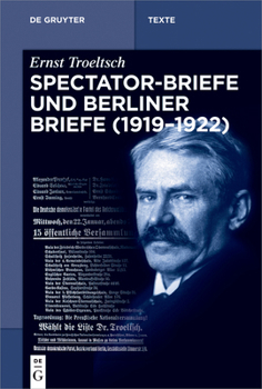 Paperback Spectator-Briefe Und Berliner Briefe (1919-1922) [German] Book