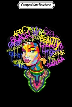 Paperback Composition Notebook: Dashiki Melanin Afro Woman Journal/Notebook Blank Lined Ruled 6x9 100 Pages Book
