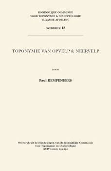 Paperback Toponymie Van Opvelp & Neervelp [Dutch] Book