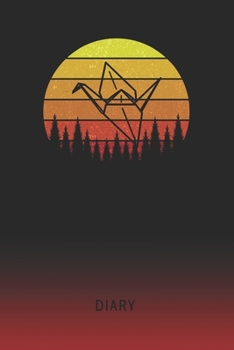 Diary: Blank Origami Personal Writing Memoir Old School Retro Vintage Sunset 80s Cover Daily Journaling for Writers & Journalists Productivity Note Taking Logbook Plan, Set Goals & Write about your Li