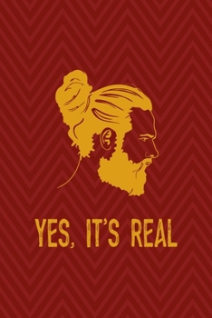 Paperback Yes, It's Real: All Purpose 6x9 Blank Lined Notebook Journal Way Better Than A Card Trendy Unique Gift Red Zigzag Beards Book