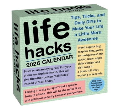 Calendar Life Hacks 2026 Day-To-Day Calendar Book
