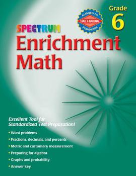 Paperback Enrichment Math, Grade 6 Book
