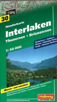 Map Interlaken, Thuner- & Brienzersee Book