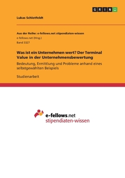 Paperback Was ist ein Unternehmen wert? Der Terminal Value in der Unternehmensbewertung: Bedeutung, Ermittlung und Probleme anhand eines selbstgewählten Beispie [German] Book