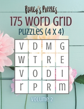 Paperback 175 Word Grid Puzzles (volume 2): How many words can you make in this 4x4 grid? A fun brain-game for one or a group! Book