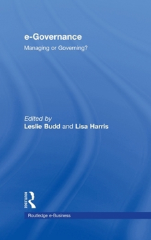 Hardcover E-Governance: Managing or Governing? Book