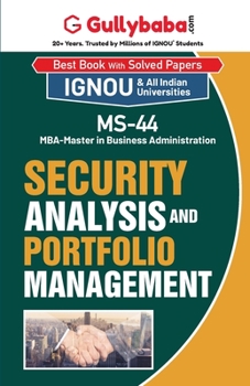 Paperback MS-44 Security Analysis and Portfolio Management Book