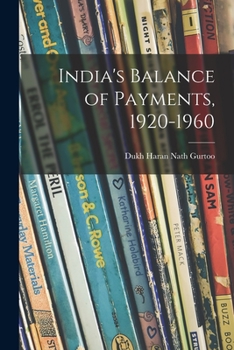 Paperback India's Balance of Payments, 1920-1960 Book