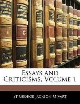 Paperback Essays and Criticisms, Volume 1 Book