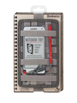 Bookaroo Notebook Tidy Cell Phone Pen Organizer Holder - Charcoal