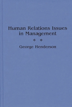 Hardcover Human Relations Issues in Management Book