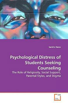Paperback Psychological Distress of Students Seeking Counseling Book
