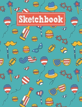 Sketchbook: 8.5 x 11 Notebook for Creative Drawing and Sketching Activities with USA Themed Cover Design