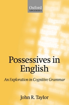 Paperback Possessives in English: An Exploration in Cognitive Grammar Book