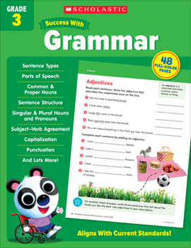 Paperback Scholastic Success with Grammar Grade 3 Workbook Book