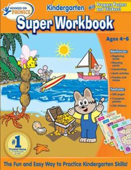 Paperback Hooked on Phonics Kindergarten Super Workbook Book