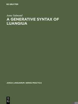 Hardcover A Generative Syntax of Luangiua: A Polynesian Language Book