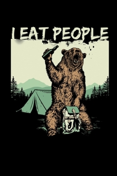 Paperback Notebook: Bear Camp Grizzly People Predator Gifts 120 Pages, 6X9 Inches, Lined / Ruled Book