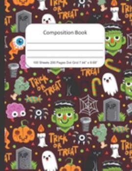 Composition Book Dot Grid, Halloween: Journal Notebook for School Home or Work