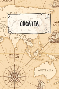 Croatia: Dotted Travel Diary Notebook or Journey Dotted Grid Journal - Holiday Trip Pocketbook for Men and Women with Dots