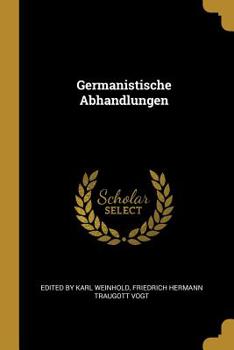 Paperback Germanistische Abhandlungen Book